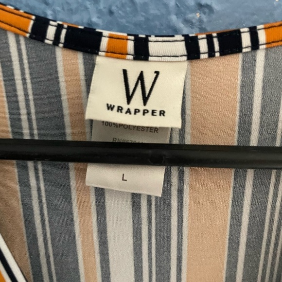 Wrapper Multicolor Striped dress size L - Picture 4 of 7